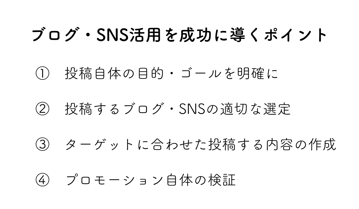 ブログ・SNS活用を成功に導くポイント